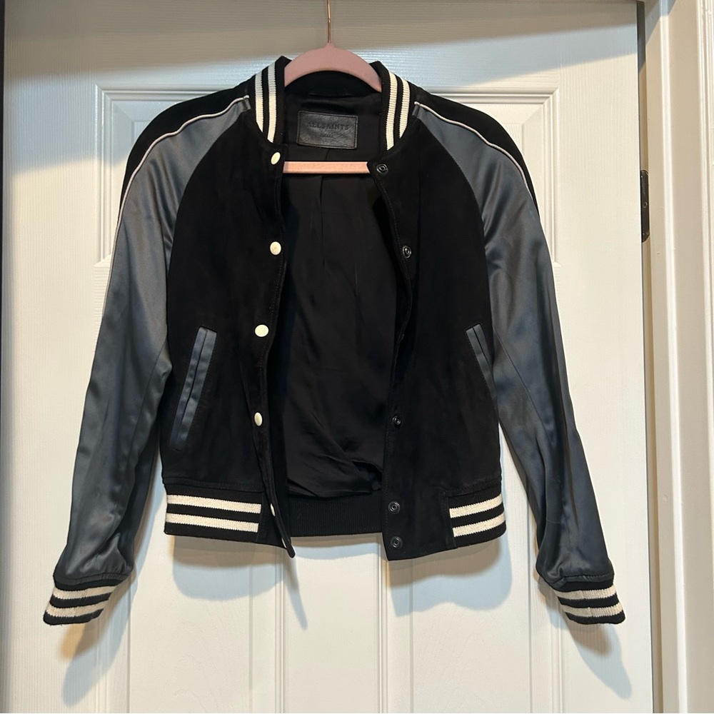 ⬇️AllSaints Women’s Epton Suede Bomber 🌺 - Picture 13 of 16